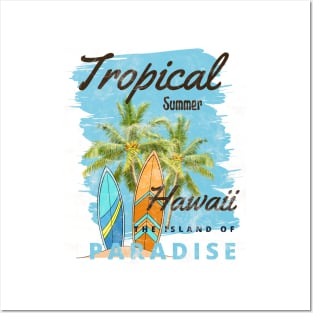 Tropical Summer Island of Paradise Posters and Art